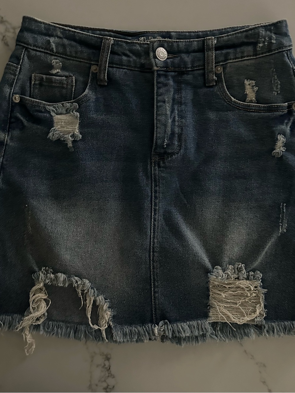 wild fable Distressed Denim Mini Skirt